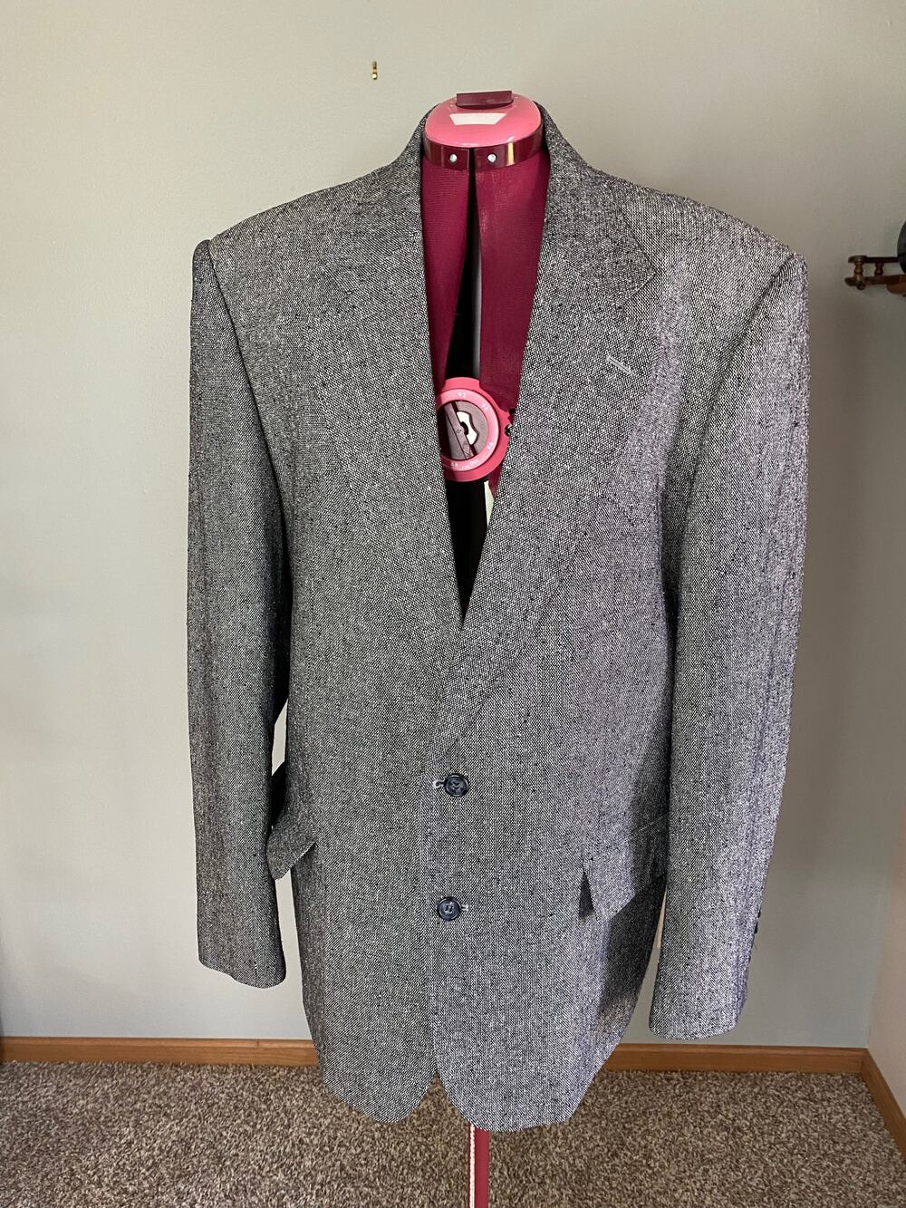 blazer western tweed Vintage grey